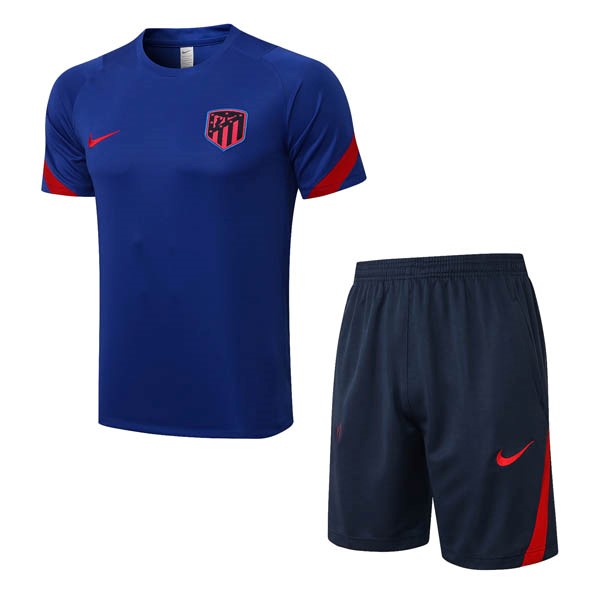 Trainingsshirt Atlético De Madrid Komplett Set 2022-2023 Blau